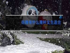 街舞有什么舞种女生适合学生学