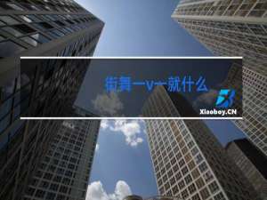 街舞一v一就什么