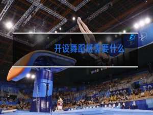 开设舞蹈班需要什么