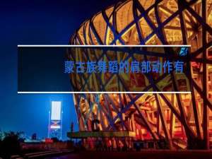 蒙古族舞蹈的肩部动作有哪些