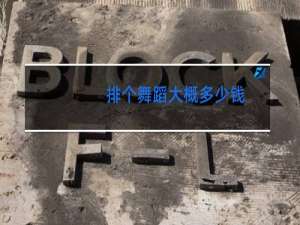 排个舞蹈大概多少钱