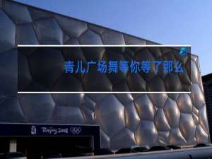 青儿广场舞等你等了那么久分解动作