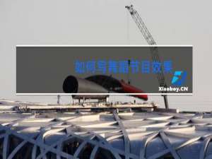 如何写舞蹈节目效果