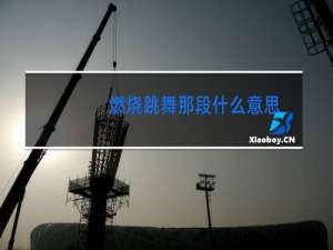 燃烧跳舞那段什么意思