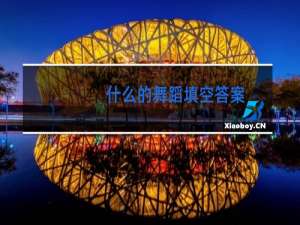 什么的舞蹈填空答案