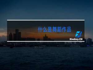 什么是舞蹈作品