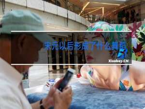 宋元以后形成了什么舞蹈