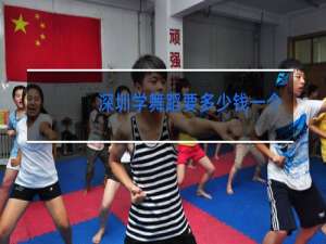 深圳学舞蹈要多少钱一个月