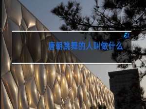 唐朝跳舞的人叫做什么