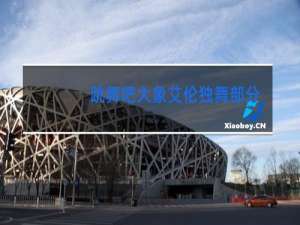 跳舞吧大象艾伦独舞部分是谁跳的