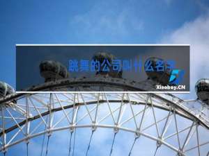 跳舞的公司叫什么名字