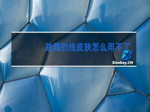 跳舞的线皮肤怎么用不了