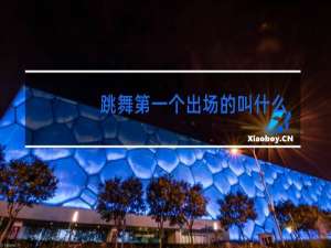跳舞第一个出场的叫什么