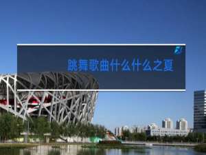 跳舞歌曲什么什么之夏