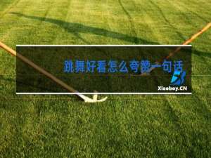 跳舞好看怎么夸赞一句话