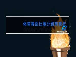 体育舞蹈比赛分组有哪些