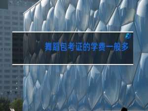 舞蹈包考证的学费一般多少