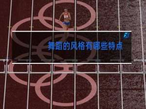 舞蹈的风格有哪些特点