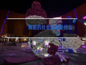 舞蹈的社会功能是什么