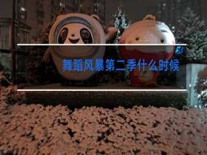舞蹈风暴第二季什么时候录制