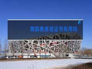 舞蹈教练班证书有用吗