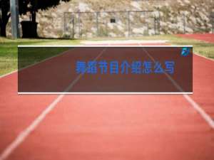 舞蹈节目介绍怎么写