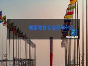 舞蹈教育专业都学什么