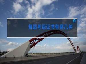 舞蹈考级证书有哪几种