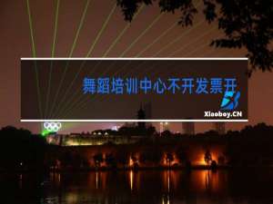 舞蹈培训中心不开发票开收据入账可以吗