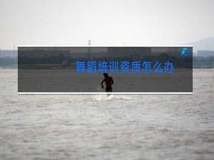 舞蹈培训资质怎么办
