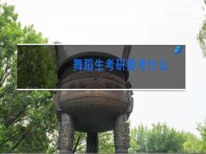 舞蹈生考研要考什么