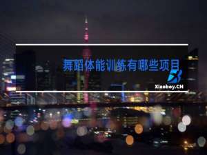 舞蹈体能训练有哪些项目