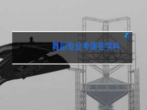 舞蹈专业考哪些学科
