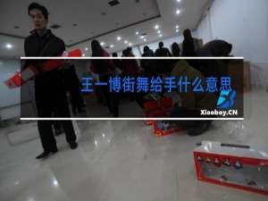 王一博街舞给手什么意思