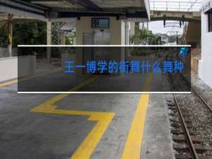 王一博学的街舞什么舞种