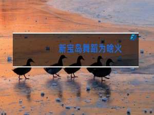 新宝岛舞蹈为啥火