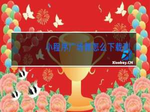 小程序广场舞怎么下载到U盘