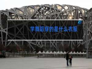 学舞蹈穿的是什么衣服