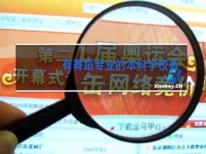 有舞蹈专业的本科学校有哪些