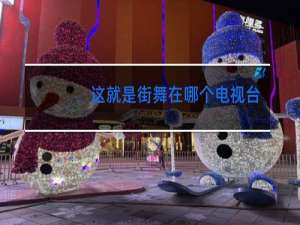 这就是街舞在哪个电视台