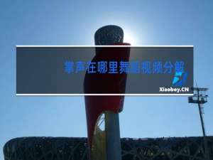 掌声在哪里舞蹈视频分解