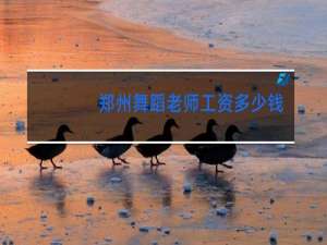 郑州舞蹈老师工资多少钱一个月培训机构