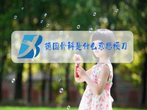 德国骨科是什么意思梗刀片