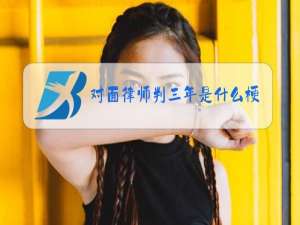 对面律师判三年是什么梗