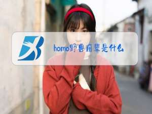 homo野兽前辈是什么梗