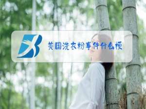 美国洗衣粉事件什么梗