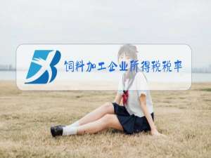 饲料加工企业所得税税率