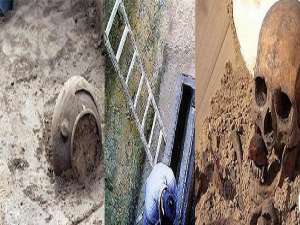 考古发现800多年前的金朝古墓 坐北朝南八角形