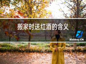 搬家时送红酒的含义