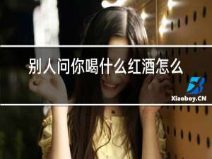 别人问你喝什么红酒怎么回答